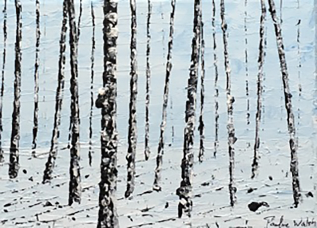 Picture of oil painting "Dust of snow"
